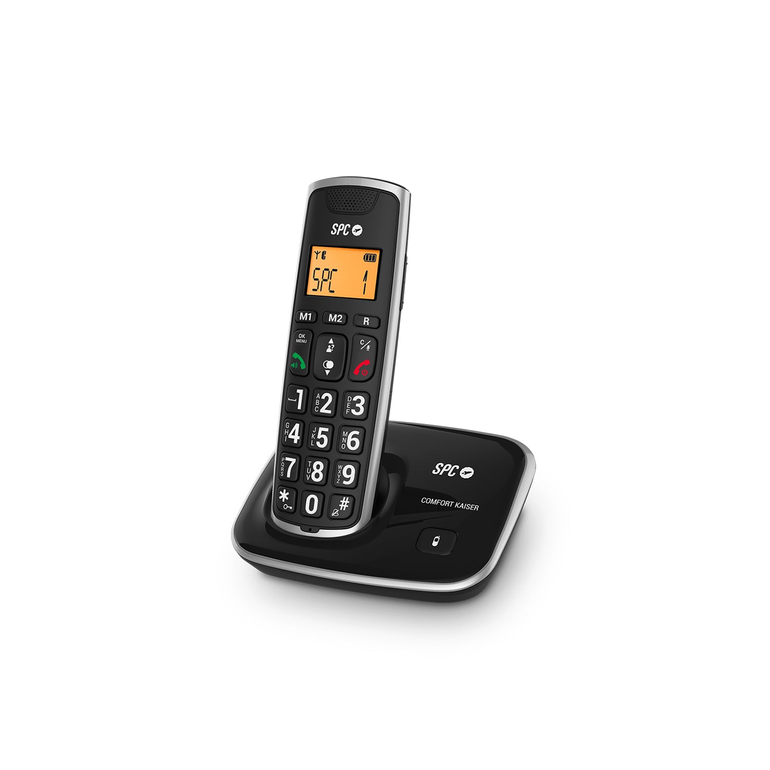 SPC Telecom 7609N Comfort Duo Black / Duo de teléfonos fijos inalámbricos